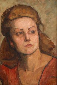 RESSU Camil 1880-1962,A pupil (Portrait of Raiera Nacu-Ziloti),1948,Artmark RO 2024-03-20