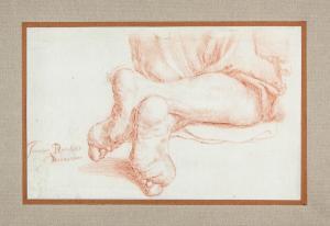 RESTELLUS Joannes,Studio di gambe di figura inginocchiata,1690,Gonnelli IT 2014-12-13