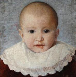 RESTORFF Theodor Ludwig Adam 1825-1896,Portrait of a child,Bruun Rasmussen DK 2021-05-31