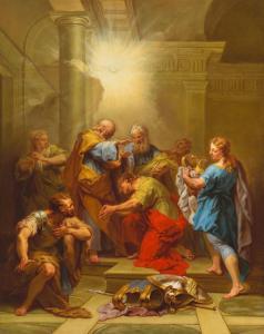 RESTOUT Jean II 1692-1768,Ananie imposant les mains à saint Paul,1726,Aguttes FR 2022-12-06