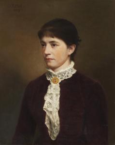 RETHEL Otto 1822-1892,Portrait of Clara Caron,1889,Lempertz DE 2022-11-19