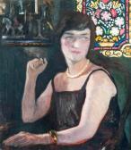 RETI Istvan 1872-1945,Portrait of Painter Ágost Benkhard’’’’s wife,1925,Nagyhazi galeria 2015-12-16