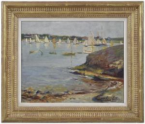 RETTIG John 1855-1932,Yacht Race,1915,Brunk Auctions US 2021-02-11