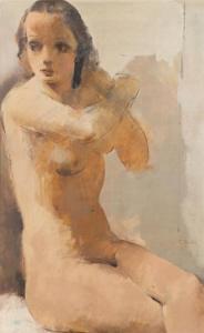 REUSENS Geert 1911,Seated nude, looking sideways,Bernaerts BE 2009-06-22