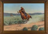 REUSSWIG William 1902-1978,Cowboy on a galloping horse,Eldred's US 2023-02-03