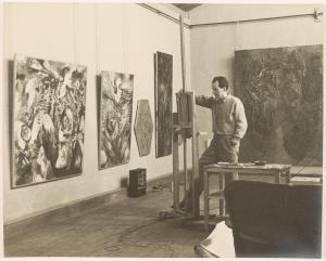 REUTER Walter 1906-2005,Interior of Wolfgang Paalen´s studio,1945,The Romantic Agony BE 2015-06-19