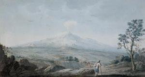 REVELEY Willey 1760-1799,Veduta dell'Etna dall'entroterra, con un pastore,Christie's GB 1999-06-01