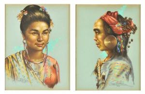 REVES Celso,Two Portraits,1963,Gray's Auctioneers US 2011-06-30