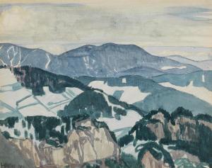 REYL HANISCH Herbert 1898-1937,Winter in den Voralpen,1917,Palais Dorotheum AT 2022-12-20