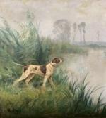 REYNE Charles 1873-1917,Braque au bord d'un étang,Millon & Associés FR 2015-03-17