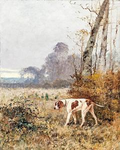 REYNE Charles 1873-1917,Hound on the field,Nagyhazi galeria HU 2019-05-28