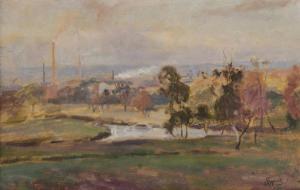 REYNOLDS CHARLES 1909-2001,landscape,1960,Mossgreen AU 2014-02-04