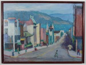 REYNOLDS CHARLES 1909-2001,San Francisco Street Looking Across Bay,O'Gallerie US 2024-04-01