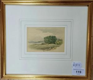 REYNOLDS Frederick George 1880-1932,landscape with figure,Charterhouse GB 2022-10-06