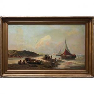 REYNOLDS H,FISHERFOLK ON BEACH,1876,Waddington's CA 2021-05-13