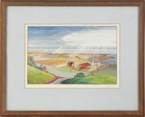 REYNOLDS H,Landscape with farm,1941,Pook & Pook US 2010-12-03