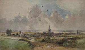 REYNOLDS Henry Joseph,Distant View of Thaxted, Essex,Rowley Fine Art Auctioneers 2021-07-03