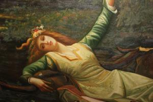 REYNOLDS J,reclining figure in woodland setting, Ophelia,Henry Adams GB 2021-11-11