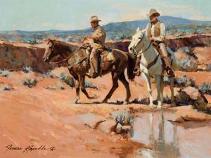 REYNOLDS James Elwood 1926-2010,Two Riders,Scottsdale Art Auction US 2024-04-12