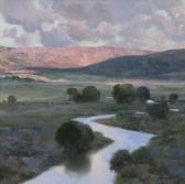 REYNOLDS Jim 1926-2010,Untitled (Sunset in a valley),Dallas Auction US 2015-11-04