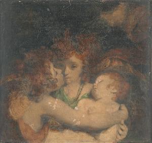 Reynolds Joshua 1723-1792,Two children as cupid holding an infant,Bonhams GB 2008-02-26