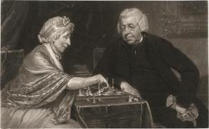 REYNOLDS Samuel William I 1773-1835,A Game at Chess (The Rev. and Mrs. Debary,1808,Galerie Bassenge 2023-06-07