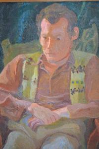 REYNOLDS Vicki 1946,portrait of a seated young man,Lawrences of Bletchingley GB 2016-04-26