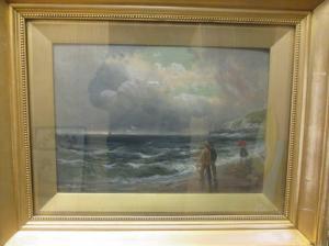 REYNOLDS W,Coastal scene with figures on the beach and a ligh,Cheffins GB 2020-02-27