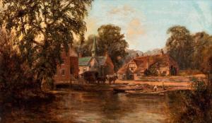 REYNOLDS Walter G. 1800-1885,The Thames at Witechurch,1881,Piguet CH 2019-05-22