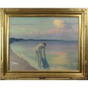 REYNOLDS Wellington Jarard 1869-1949,Beach Nude,Clars Auction Gallery US 2022-12-17