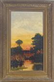 REYNOLDS Wellington Jarard 1869-1949,Riverbank at sunset,1886,Christie's GB 2008-10-01
