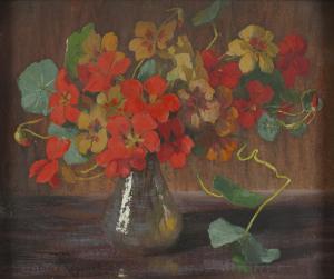 REYZNER Mieczyslaw 1861-1941,Nasturtiums in a glass vase,Desa Unicum PL 2023-12-19