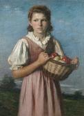 REZES MOLNAR Lajos 1896-1989,Girl holding a basket of fruit,1945,Bonhams GB 2005-07-12