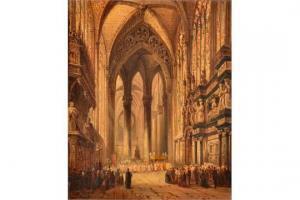 REZIA Felice Auguste 1866-1904,Cathedral Interior,1898,David Lay GB 2015-04-16