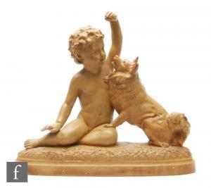 REZL BOHUMIL 1899-1963,a putti playing with a dog,Fieldings Auctioneers Limited GB 2022-09-22