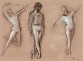 RHANA Lisa 1902-1985,Framed Study of Dancers,Skinner US 2019-07-19