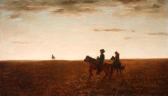 RHEES MORGAN 1855-1925,Horseback Riders on the Texas Plains-,1882,Jackson's US 2013-11-19