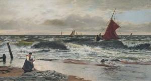RHEINEMANN Albert Leopold 1833-1879,Returning Fishing Boats,Stahl DE 2018-04-28