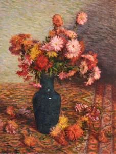 RHEINER Louis 1863-1924,Stillleben mit Chrysanthemen,1890,Beurret Bailly Widmer Auctions 2022-11-04