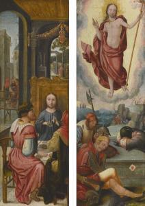 RHENISH SCHOOL,A PAIR OF ALTAR WINGS: THE FIRST: THE SUPPER AT EMMAUS,1510,Sotheby's GB 2014-07-10