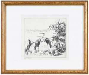 RHETT Antoinette Francesa 1884-1964,Blue Herons,Brunk Auctions US 2023-07-15