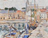 RHIND ALEXANDER 1929-1955,harbour scene,1929,Burstow and Hewett GB 2010-11-17