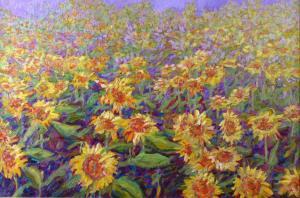 RHODEN Patricia 1950,Sunflowers Drenched in Sunlight,Wickliff & Associates US 2017-06-24