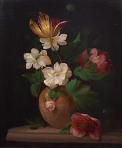 RHODES Joseph 1782-1855,Still life of flowers in a vase,1836,Peter Wilson GB 2021-07-08