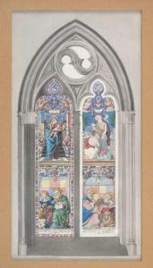 RHOMBERG Joseph Anton 1786-1855,Gotisches Kirchenfenster,Zeller DE 2018-09-27