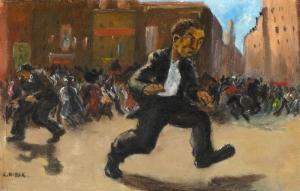 RIBAK Louis 1902-1979,Social Realism: Riot!,Santa Fe Art Auction US 2023-11-10