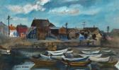 RIBAK Louis 1902-1979,Untitled (New England Harbor),Santa Fe Art Auction US 2022-06-24