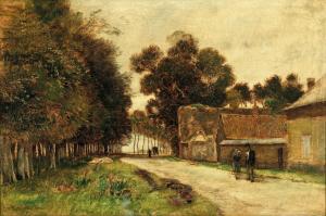 RIBARZ Rudolf 1848-1904,A Road in Froideville,Palais Dorotheum AT 2023-05-02