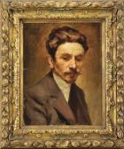 RIBEIRO Joao Augusto 1860-1932,Retrato do pintor Cândido da Cunha,Cabral Moncada PT 2010-09-24