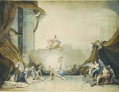 RIBELLES Y HELIP José 1778-1835,Alegoría de las artes con el Templo de la Fama al ,Alcala 2006-10-04